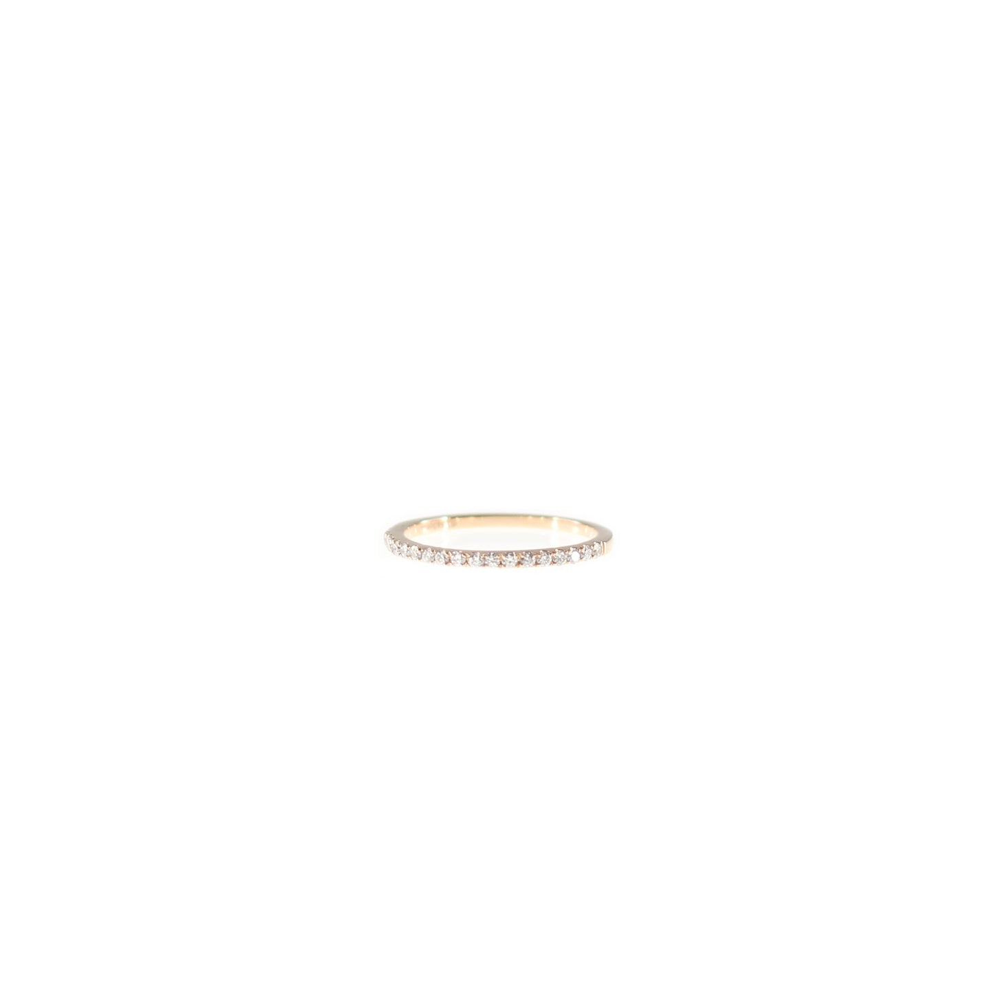 Triple Stackable Half Eternity Diamond Ring in Three Tones of 18K Gold