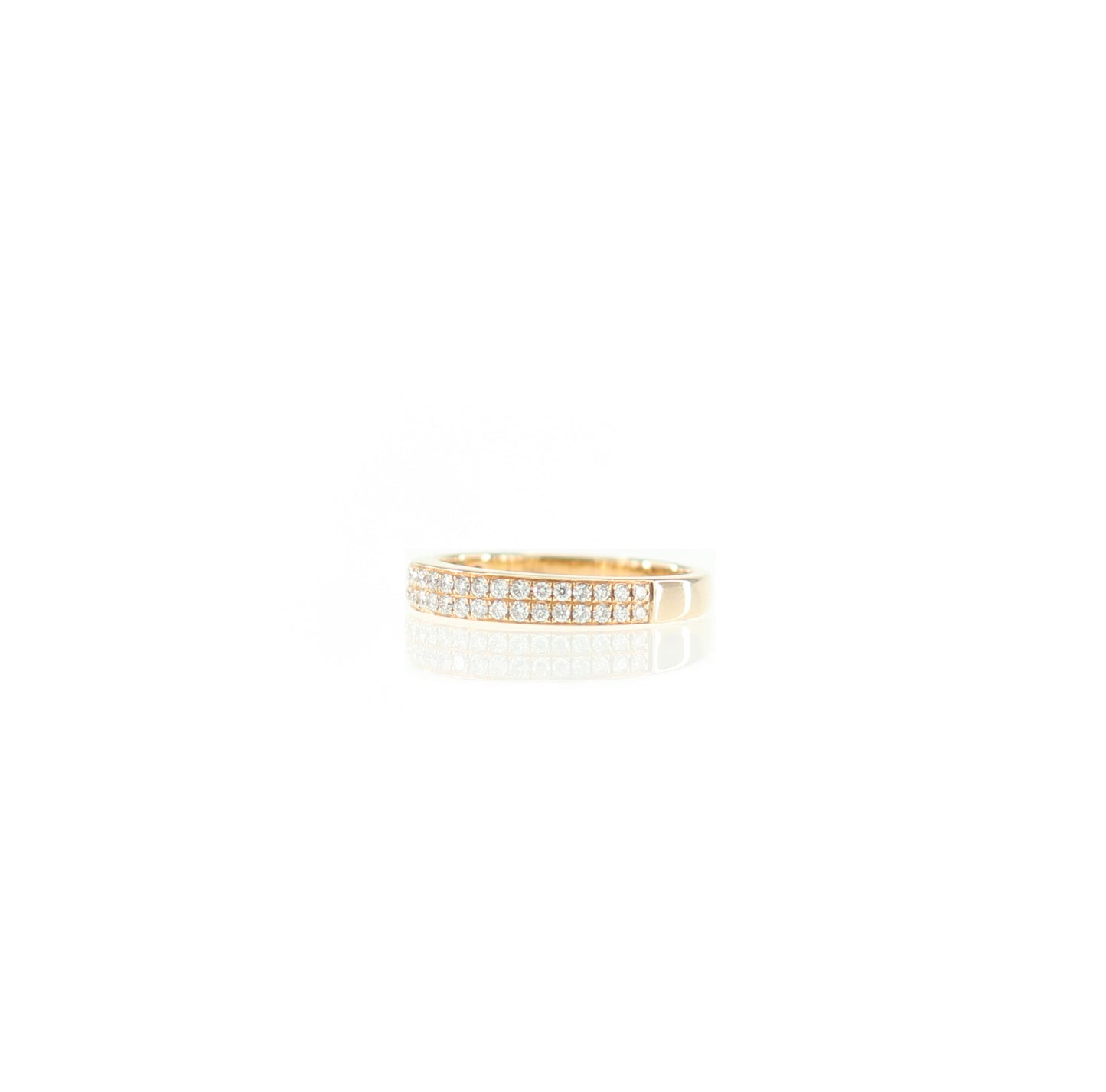 Double Happiness Diamond Ring in 18K Rose Gold