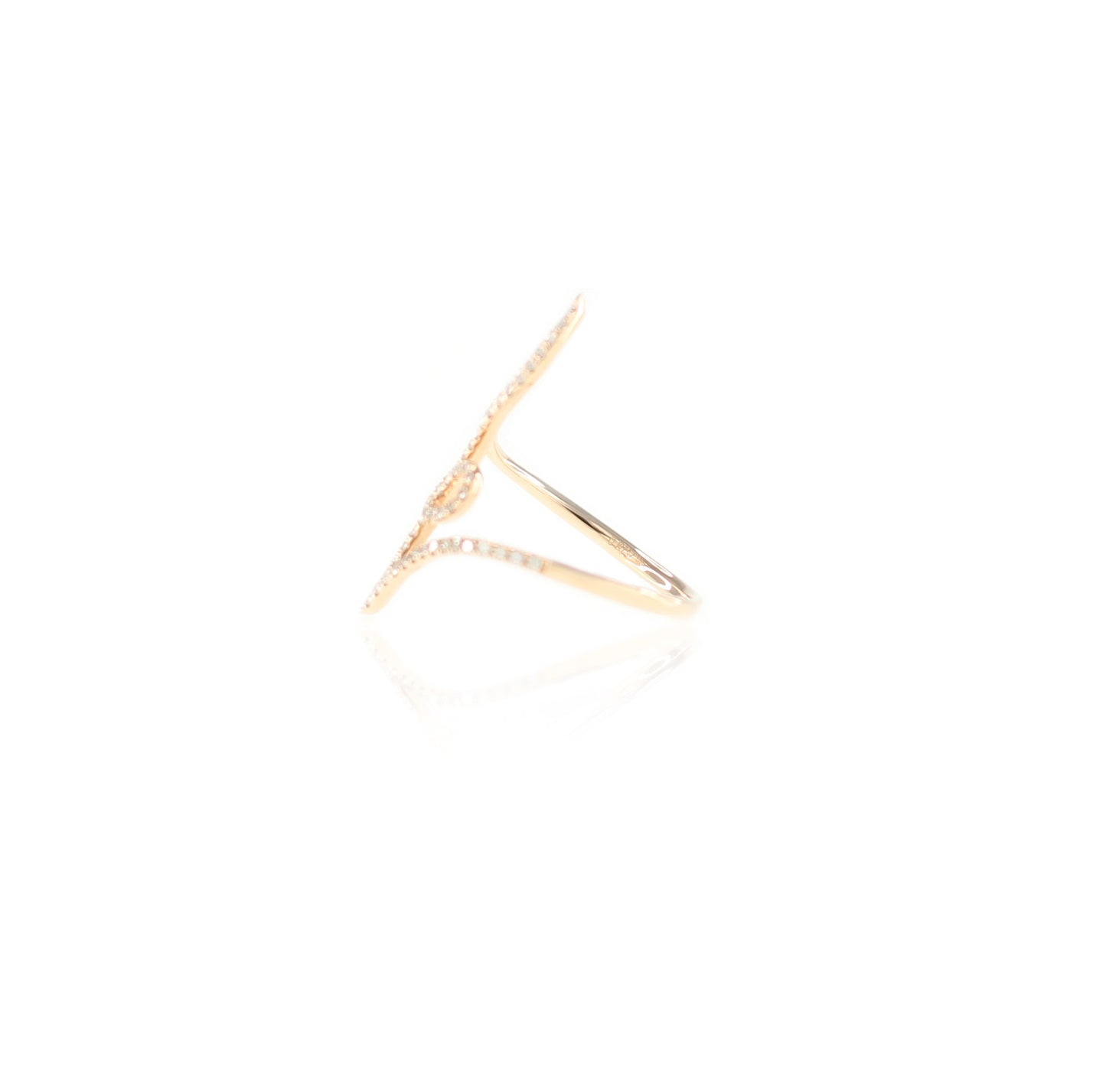 Musical Twist Effect Diamond Ring in 18K Rose Gold