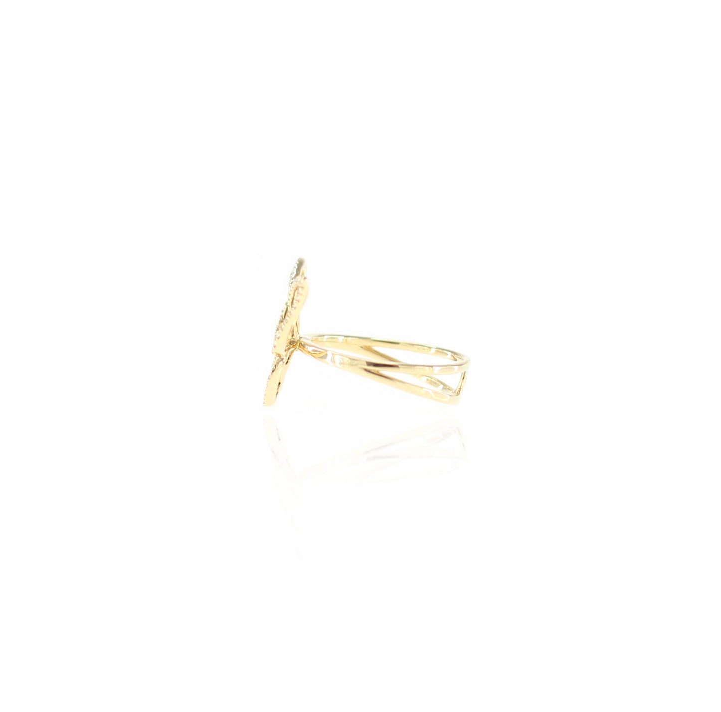 Charlotte Butterfly Diamond Ring in 18K Yellow Gold