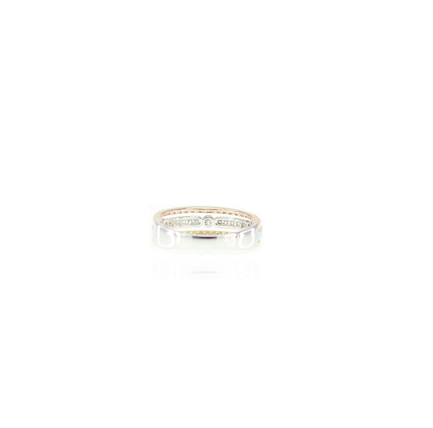 Elise Romance Triple Row Three-Tone Diamond Ring