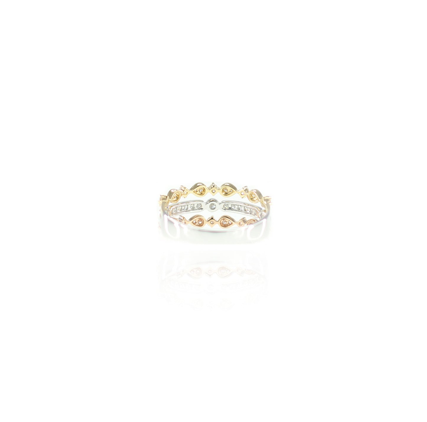 Elegantly Chic Diamond Crown Triple Row Ring