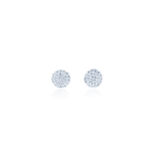 Chic and Chic Cluster Diamond Earrings in 18K White Gold
