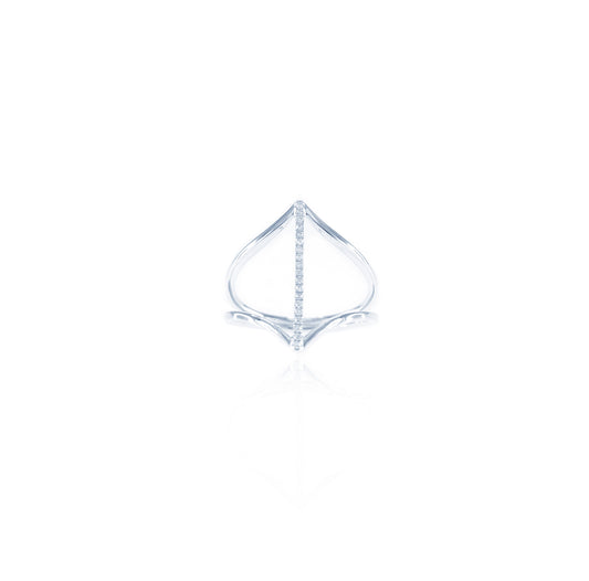 Classic Icy Line Diamond Ring in 18K White Gold