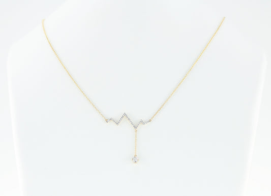 Lightning Strikes Diamond Necklace in 18K Yellow Gold