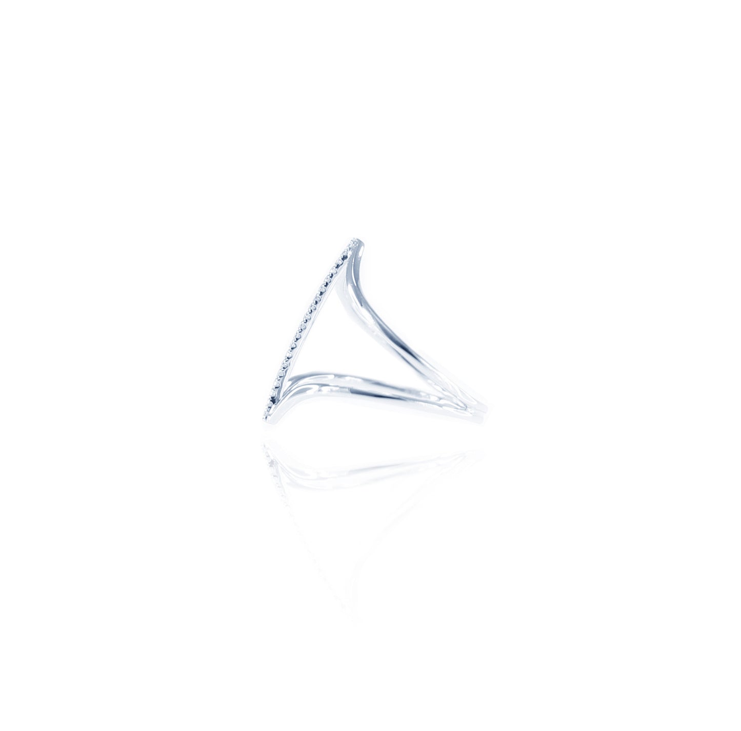 Classic Icy Line Diamond Ring in 18K White Gold
