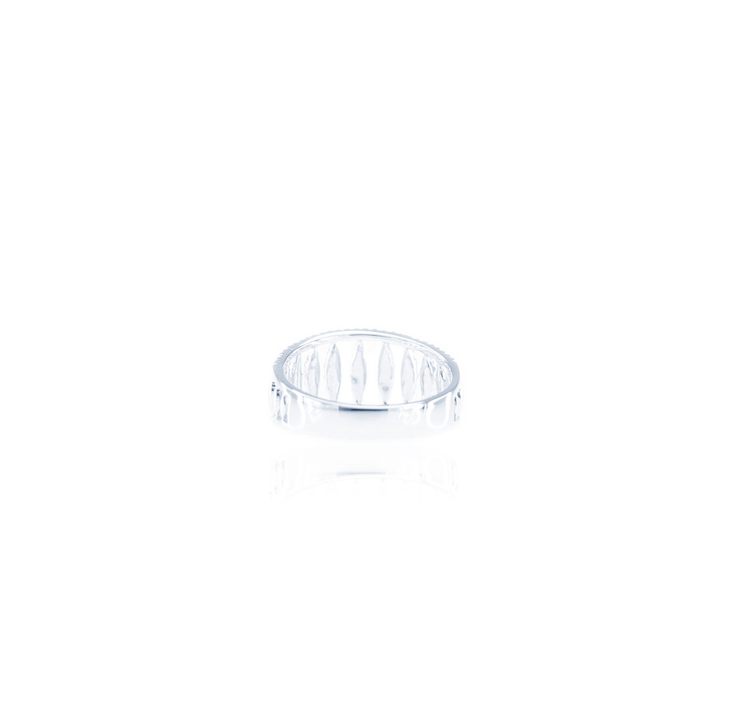 Shield of Love Diamond Ring in 18K White Gold