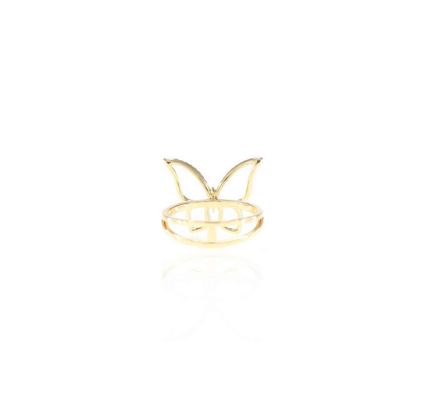 Charlotte Butterfly Diamond Ring in 18K Yellow Gold