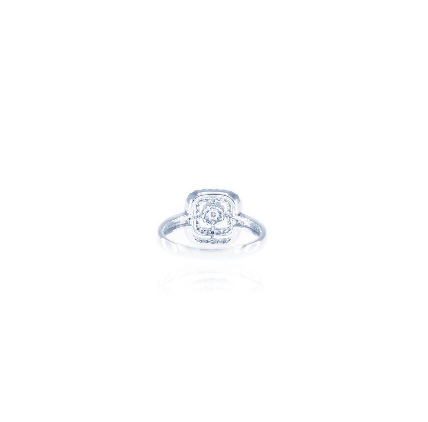 Brilliance, a Duet Halo Design Diamond Ring in 18K White Gold