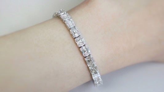 5.87ct Baguette diamond bracelet 5.87卡鑽石白金手鏈